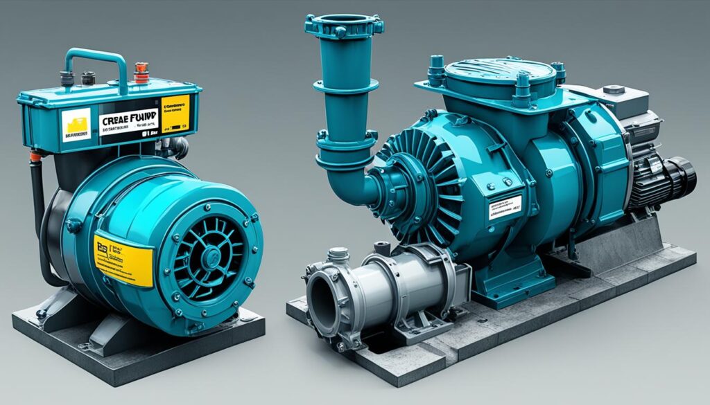 difference between trash pump and sewage pump